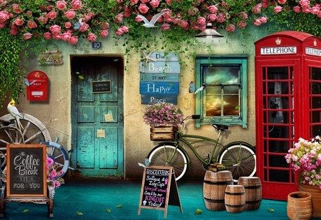 Tranh dán tường trang trí quán cà phê T321-050